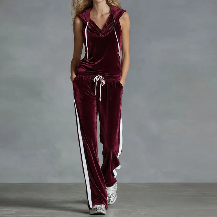 Top con capucha, Tienda online, Ropa femenina, Pantalón casual, Outfit cómodo, Moda mujer, Moda femenina, Dos piezas, Conjunto terciopelo, Conjunto casual, Theme template