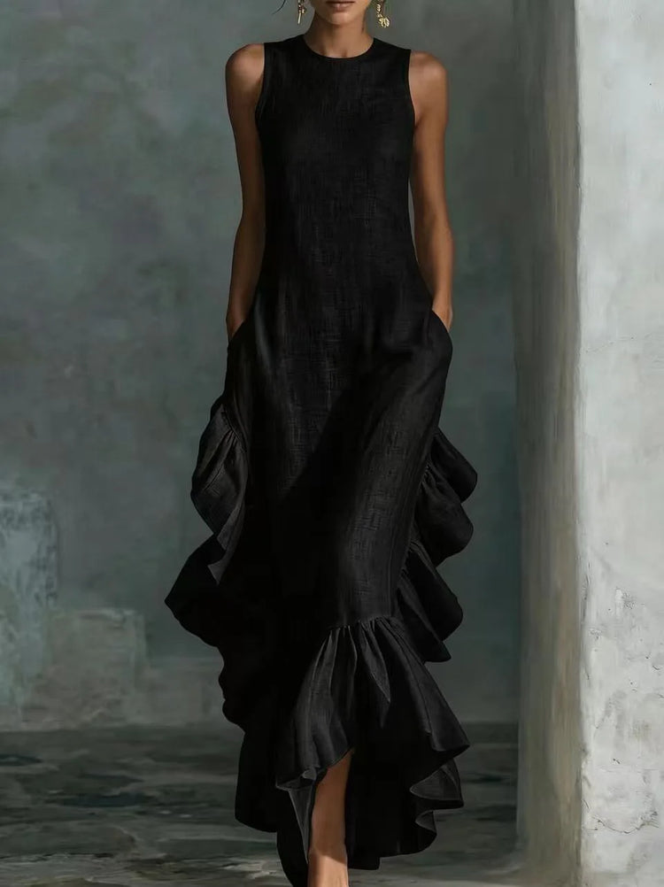 Volantes esculturales, Vestido holgado, Vestido fluido, Vestido elegante, Vestido Cloud, Tienda online, Ropa femenina, Outfit moderno, Moda mujer, Moda femenina