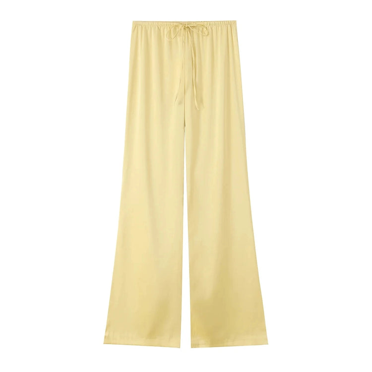 Traje dos piezas, Top de tubo, Tienda online, Ropa femenina, Pantalón fluido, Outfit elegante, Moda mujer, Moda femenina, Conjunto verano, Conjunto casual
