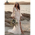 Vestido " Beach Romance". Silueta ajustada de encaje con mangas Boho - Naos