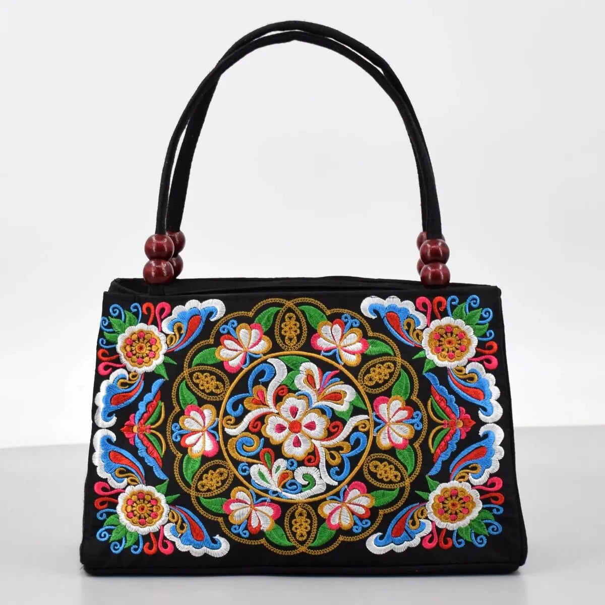 Tienda online, Moda femenina, Flores bordadas, Estilo casual, Bolso mujer, Bolso moderno, Bolso diario, Bolso de lona, Bolso bordado, Accesorios mujer
