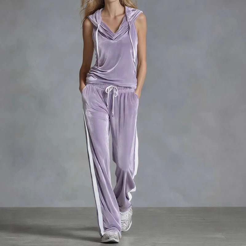 Top con capucha, Tienda online, Ropa femenina, Pantalón casual, Outfit cómodo, Moda mujer, Moda femenina, Dos piezas, Conjunto terciopelo, Conjunto casual, Theme template
