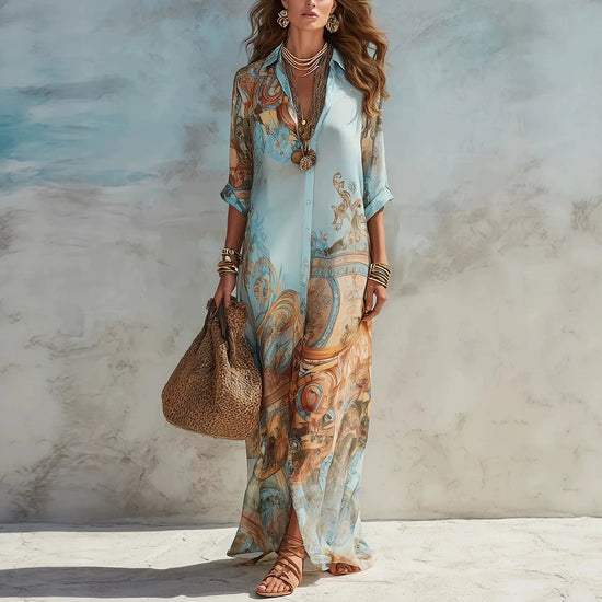 Vestido largo, Vestido femenino, Vestido elegante, Vestido azul cielo, Tienda online, Ropa femenina, Outfit vintage, Moda mujer, Moda femenina, Diseño retro
