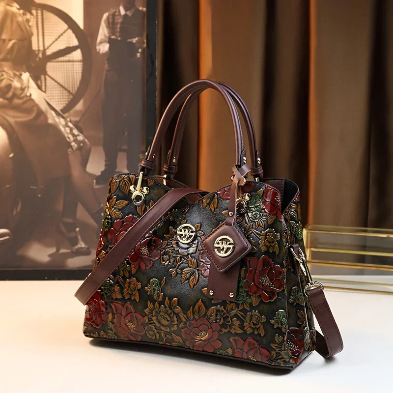 Tienda online, Moda femenina, Estampado floral, Bolso vintage, Bolso tote, Bolso mujer, Bolso elegante, Bolso de flores, Bolso casual, Accesorios mujer
