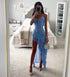 Volantes cascada, Vestido Ocean Breeze, Vestido elegante, Vestido azul cielo, Tirantes finos, Tienda online, Ropa femenina, Outfit verano, Moda mujer, Moda femenina
