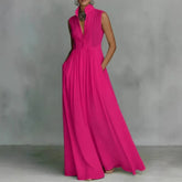 Vestido largo, Vestido elegante, Vestido bohemio, Tienda online, Sin mangas, Ropa femenina, Outfit boho, Moda mujer, Corte holgado, Botones
```