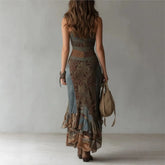 Vestido "Desert Muse" Estilo Boho-Grunge con bajo irregular - Naos