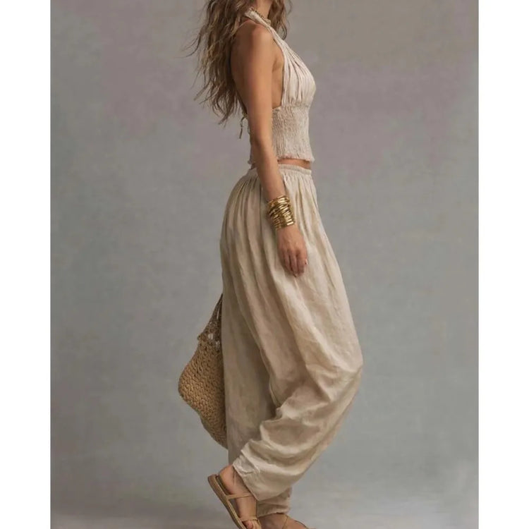 Conjunto Vacacional de Dos Piezas con Pantalón Ancho - Naos