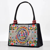 Tienda online, Moda femenina, Flores bordadas, Estilo casual, Bolso mujer, Bolso moderno, Bolso diario, Bolso de lona, Bolso bordado, Accesorios mujer
