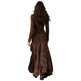 Vestido "Wild west". Elegancia rustica con bajo asimetrico - Naos
