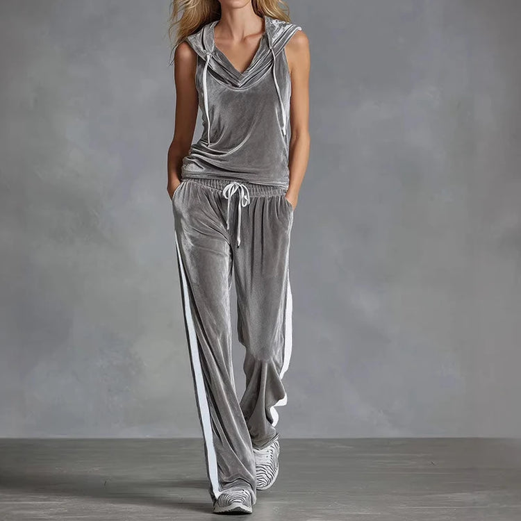 Top con capucha, Tienda online, Ropa femenina, Pantalón casual, Outfit cómodo, Moda mujer, Moda femenina, Dos piezas, Conjunto terciopelo, Conjunto casual, Theme template
