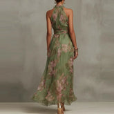 Vestido Largo de Fiesta con Escote Halter Elegante - Naos