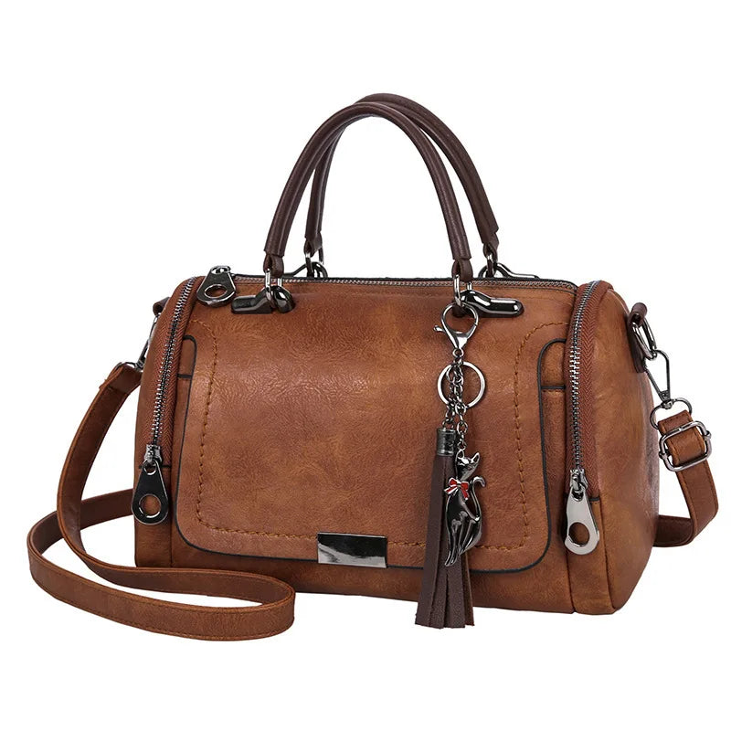 Tienda online, Moda femenina, Flecos decorativos, Bolso mujer, Bolso elegante, Bolso de hombro, Bolso con cremallera, Bolso Boston, Bolso bandolera, Accesorios mujer
