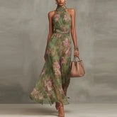 Vestido Largo de Fiesta con Escote Halter Elegante - Naos